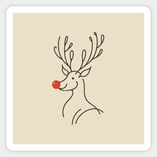 Rudolph - Retro Minimal Sticker